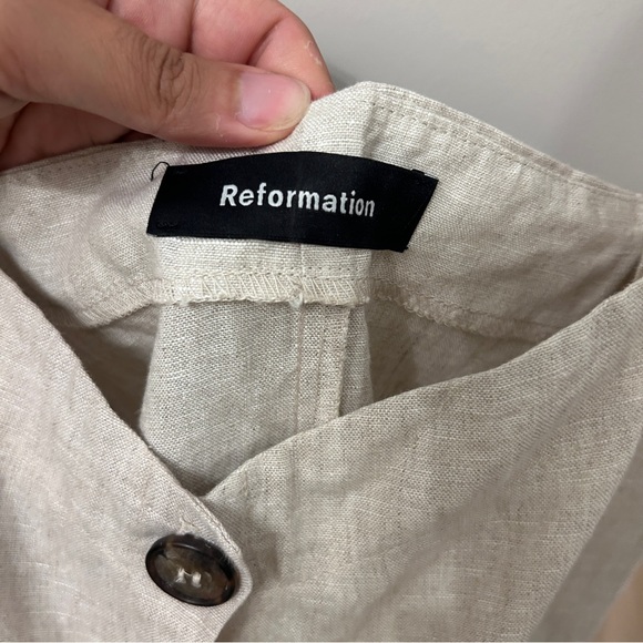 REFORMATION Shetland Linen Mini Dress M - Picture 7 of 11